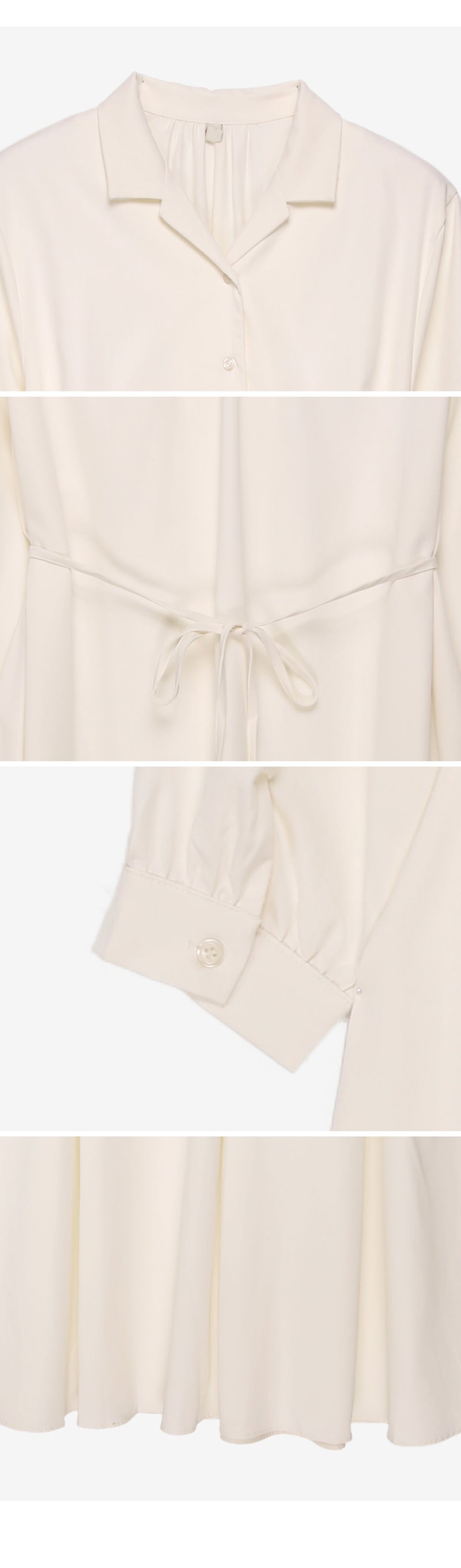 Clean Open Collar Shirt Maternity Dress