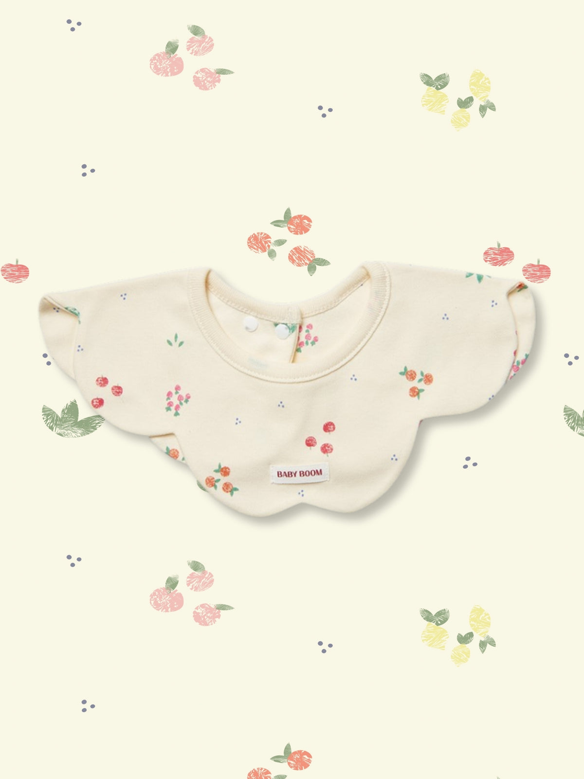 初生棉質360°花花型口水肩 - 美味水果 (四季)