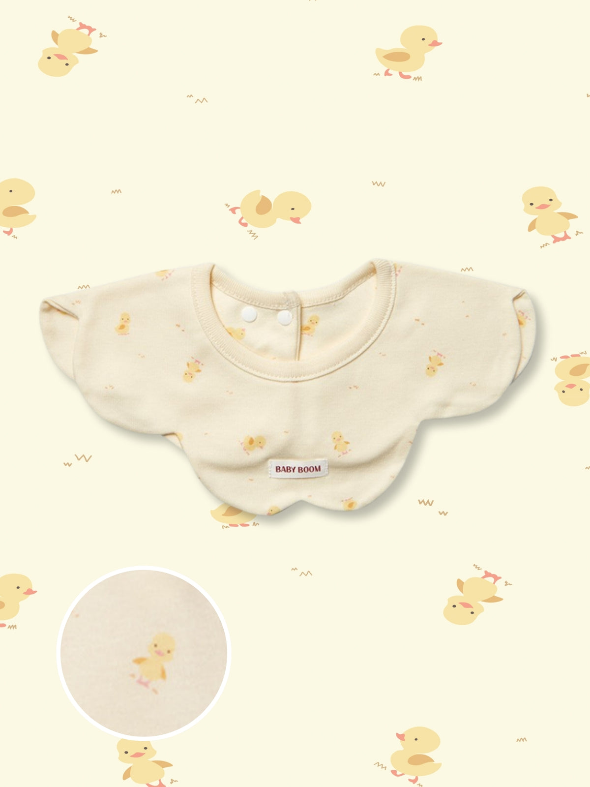 Newborn Cotton 360°Flower Shape Bib - Cutie Little Duck (All Seasons)