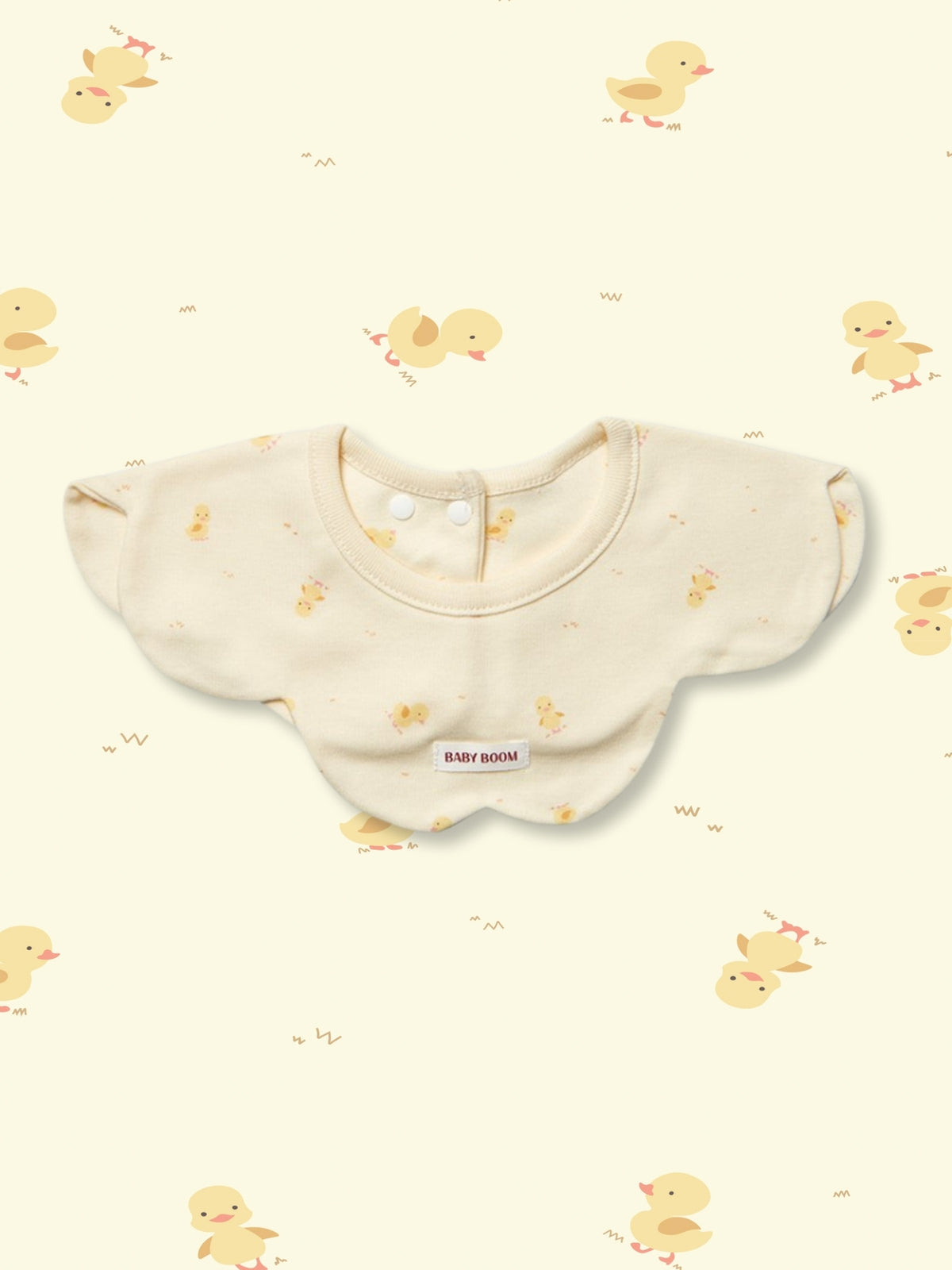 Newborn Cotton 360°Flower Shape Bib - Cutie Little Duck (All Seasons)
