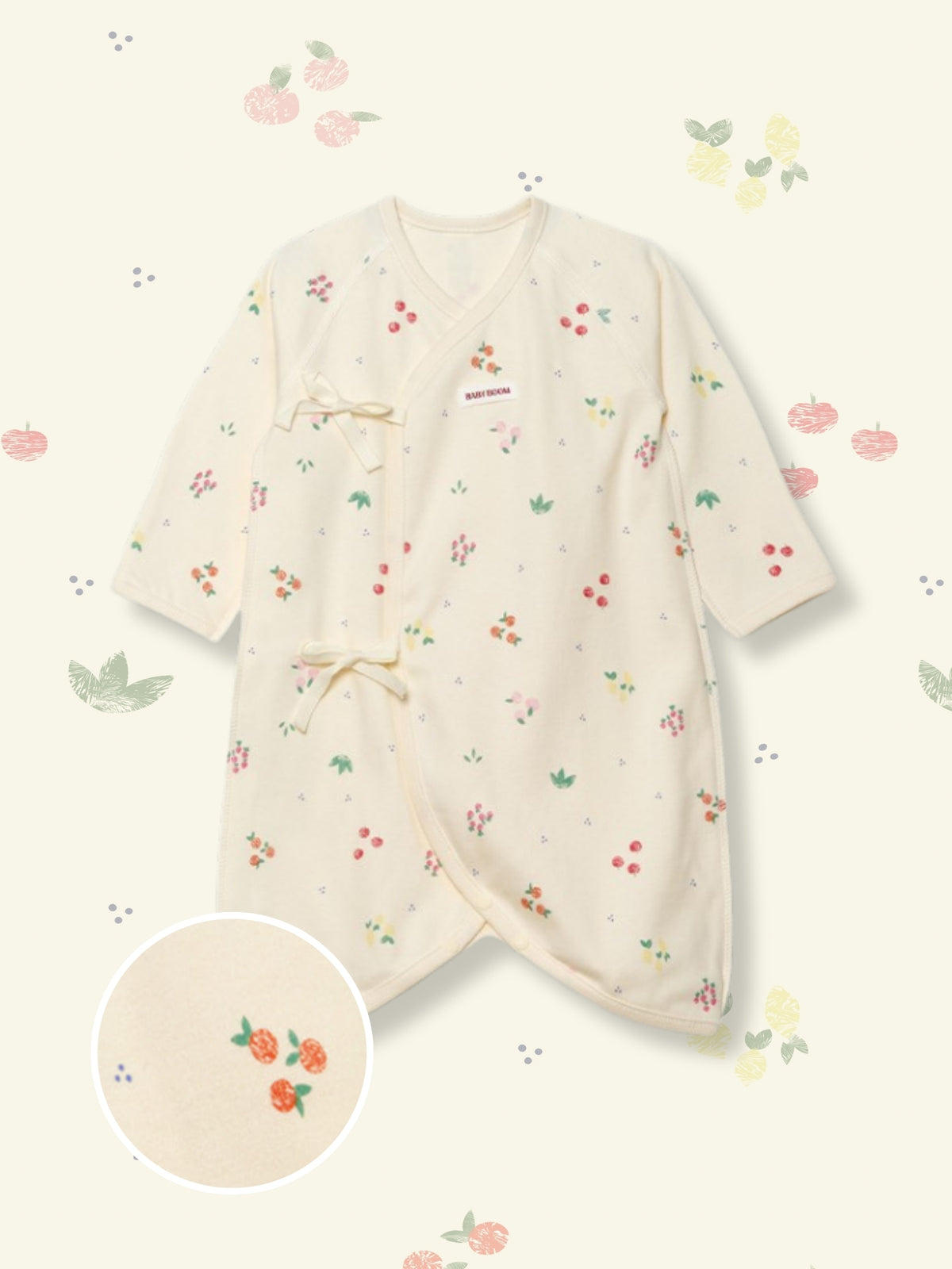 Newborn Cotton Wrap Romper - Yummy Fruits (All Seasons)