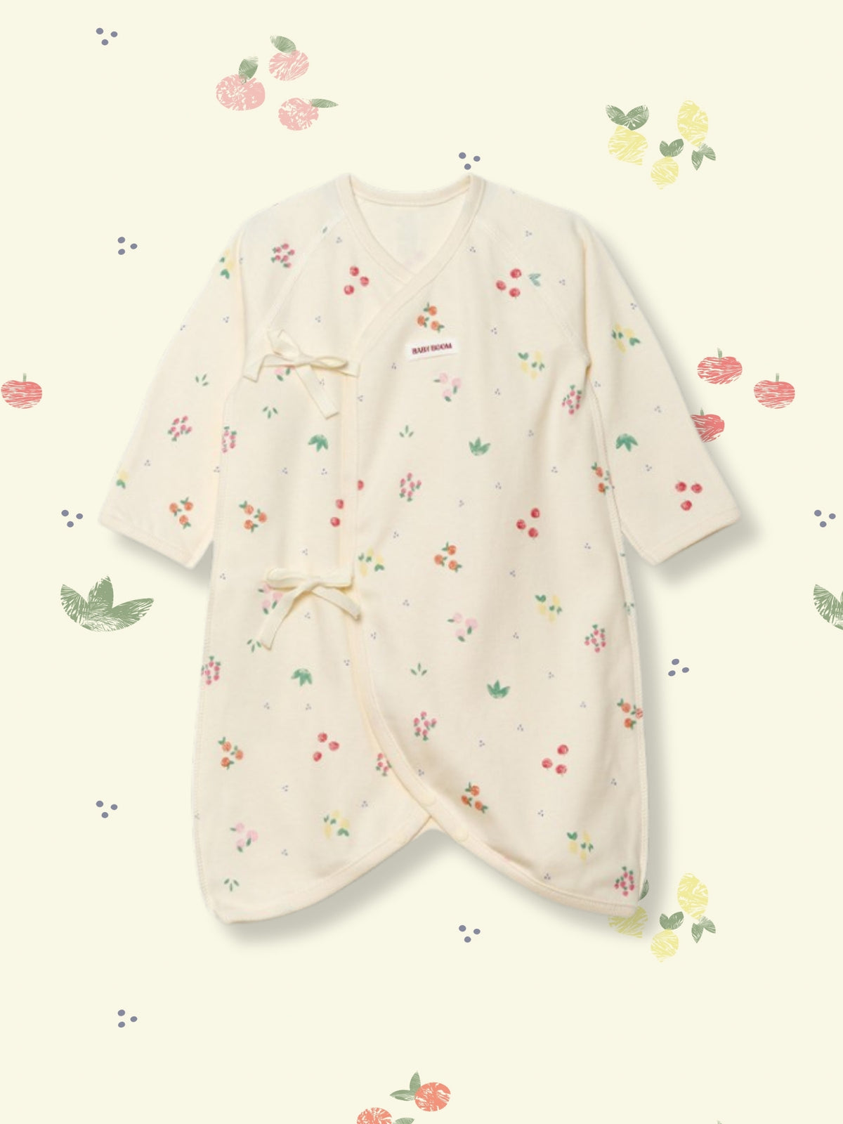 Newborn Cotton Wrap Romper - Yummy Fruits (All Seasons)