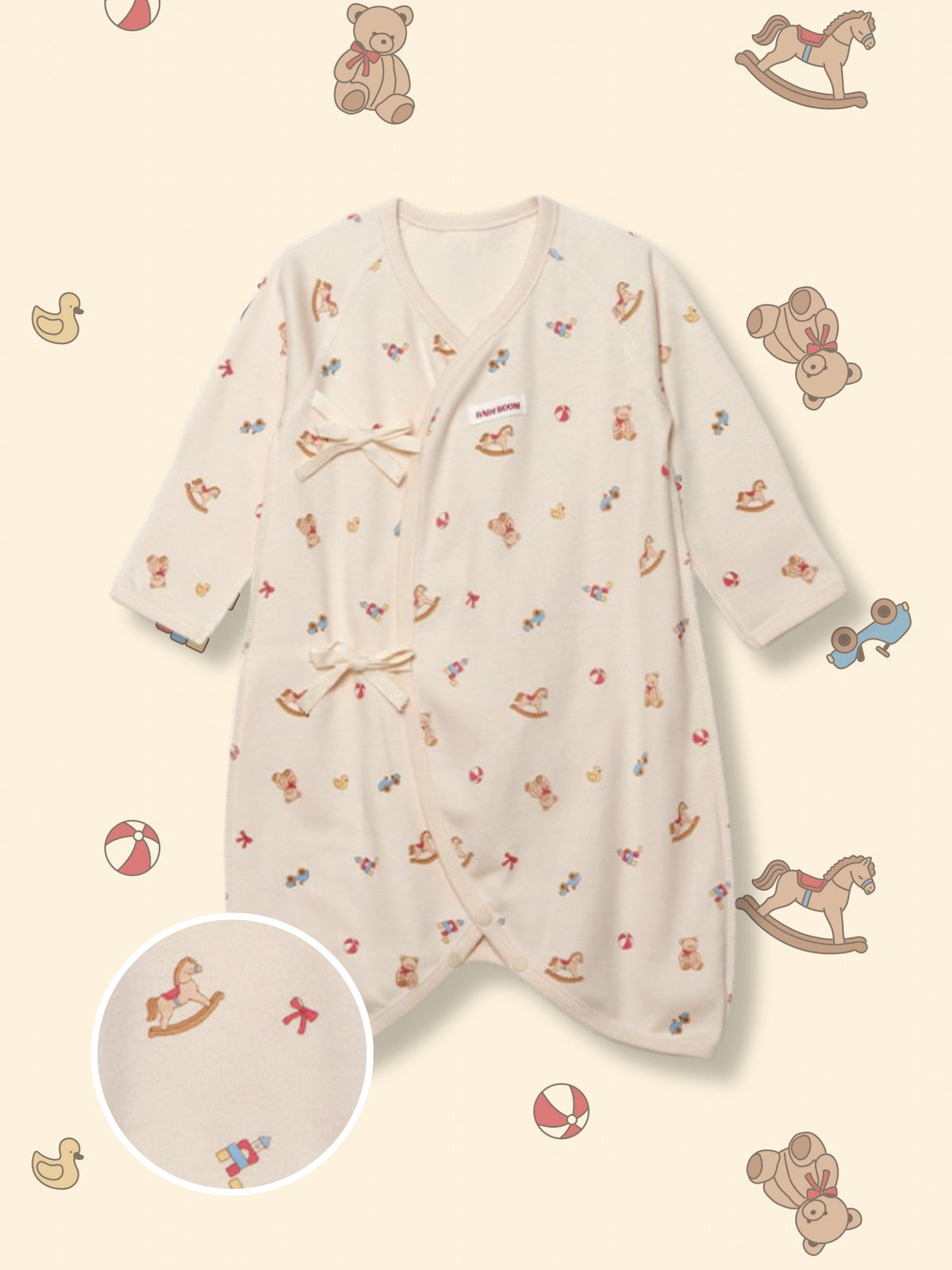 Newborn Cotton Wrap Romper - Toyz (All Seasons)