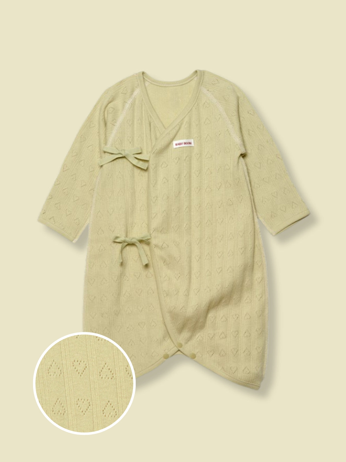 Newborn Cotton Wrap Romper - Matcha (All Seasons)