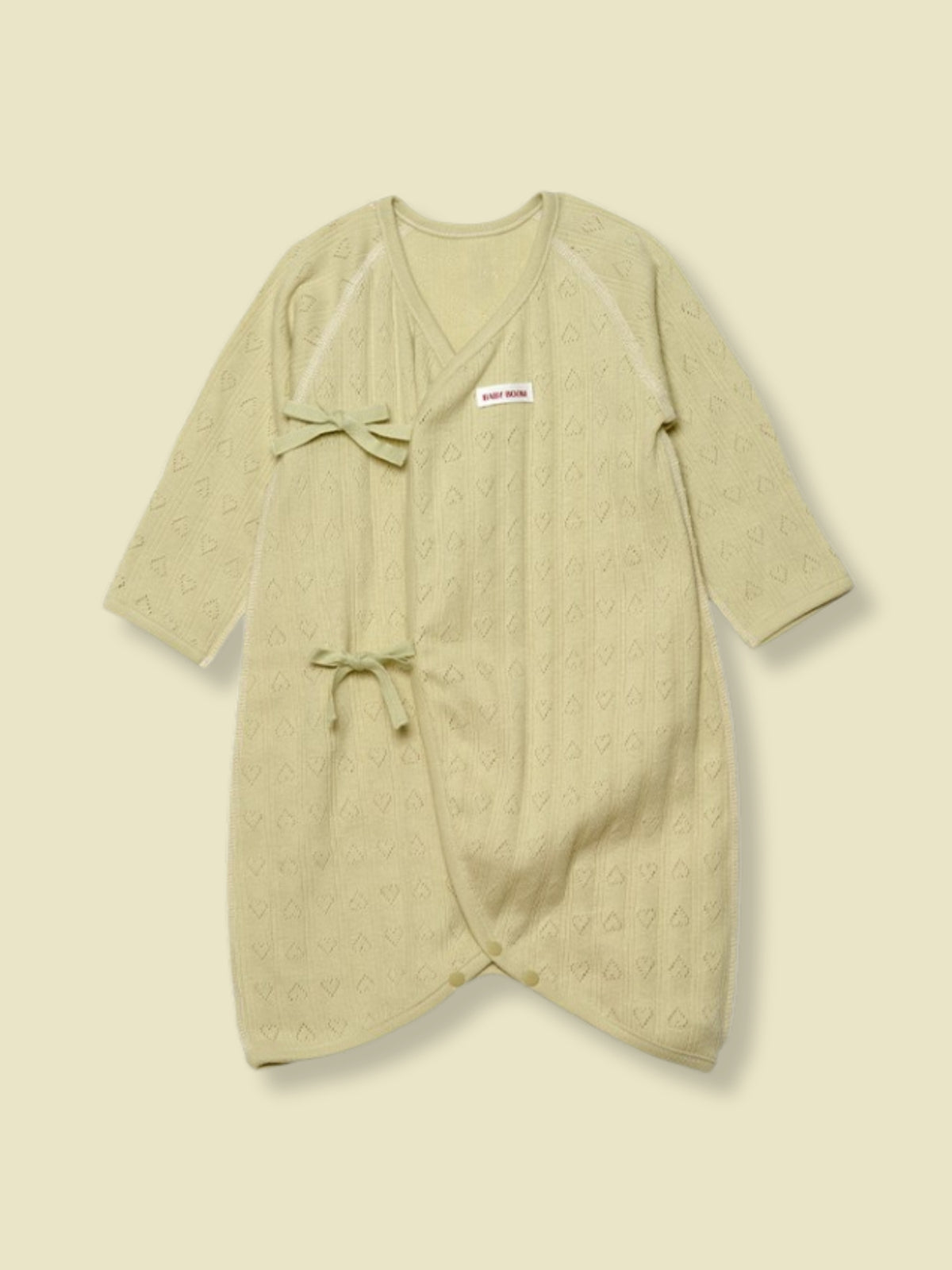 Newborn Cotton Wrap Romper - Matcha (All Seasons)
