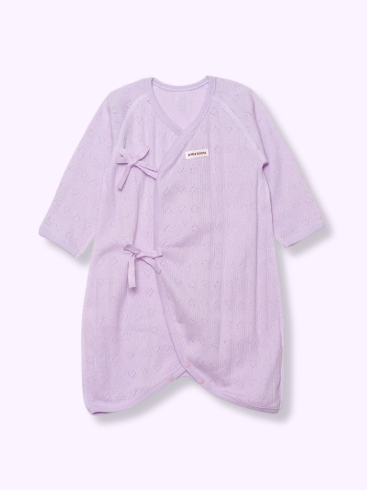Newborn Cotton Wrap Romper - Lavender (All Seasons)