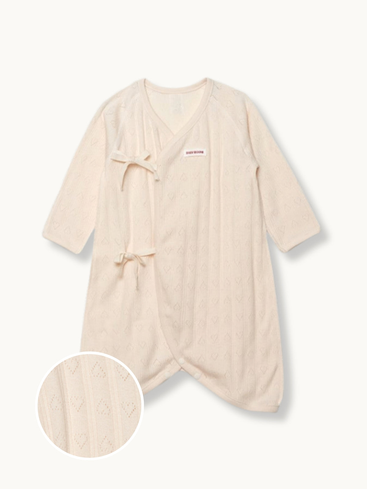 Newborn Cotton Wrap Romper - Cream (All Seasons)