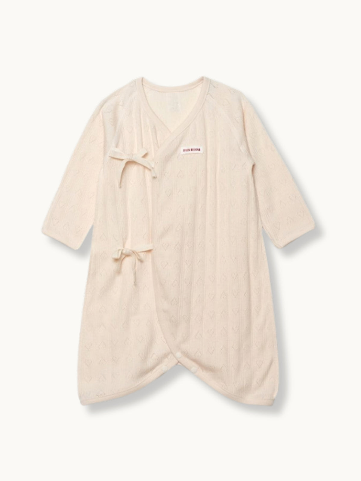 Newborn Cotton Wrap Romper - Cream (All Seasons)