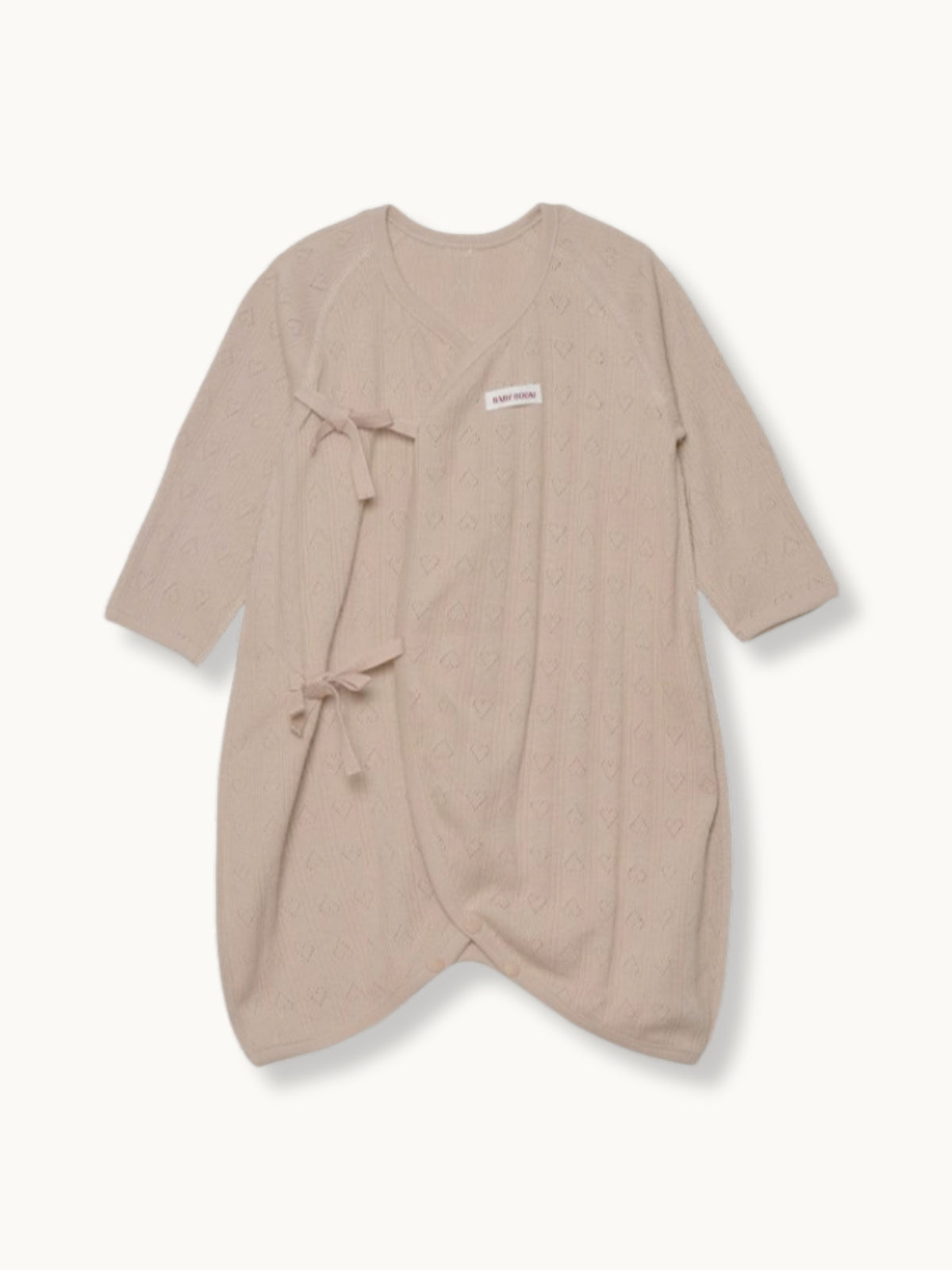 Newborn Cotton Wrap Romper - Mocha (All Seasons)
