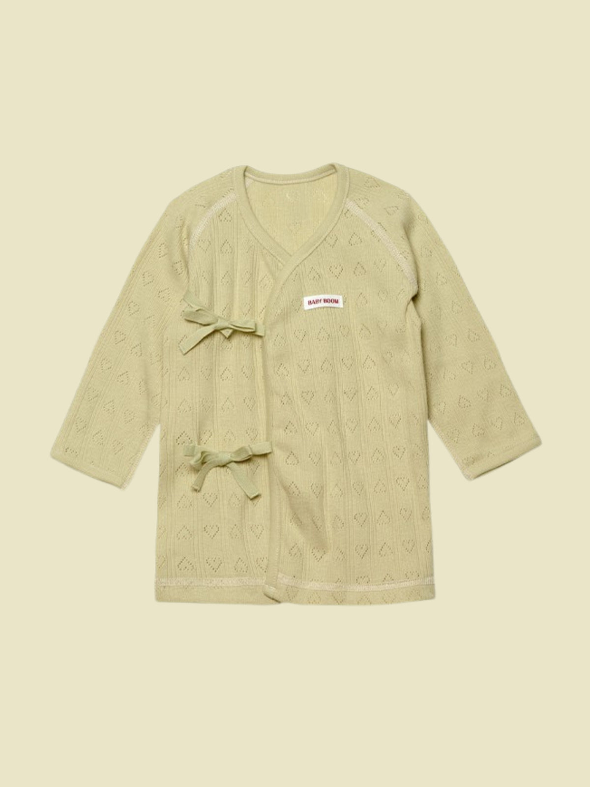 Newborn Cotton Wrap Top - Matcha (All Seasons)