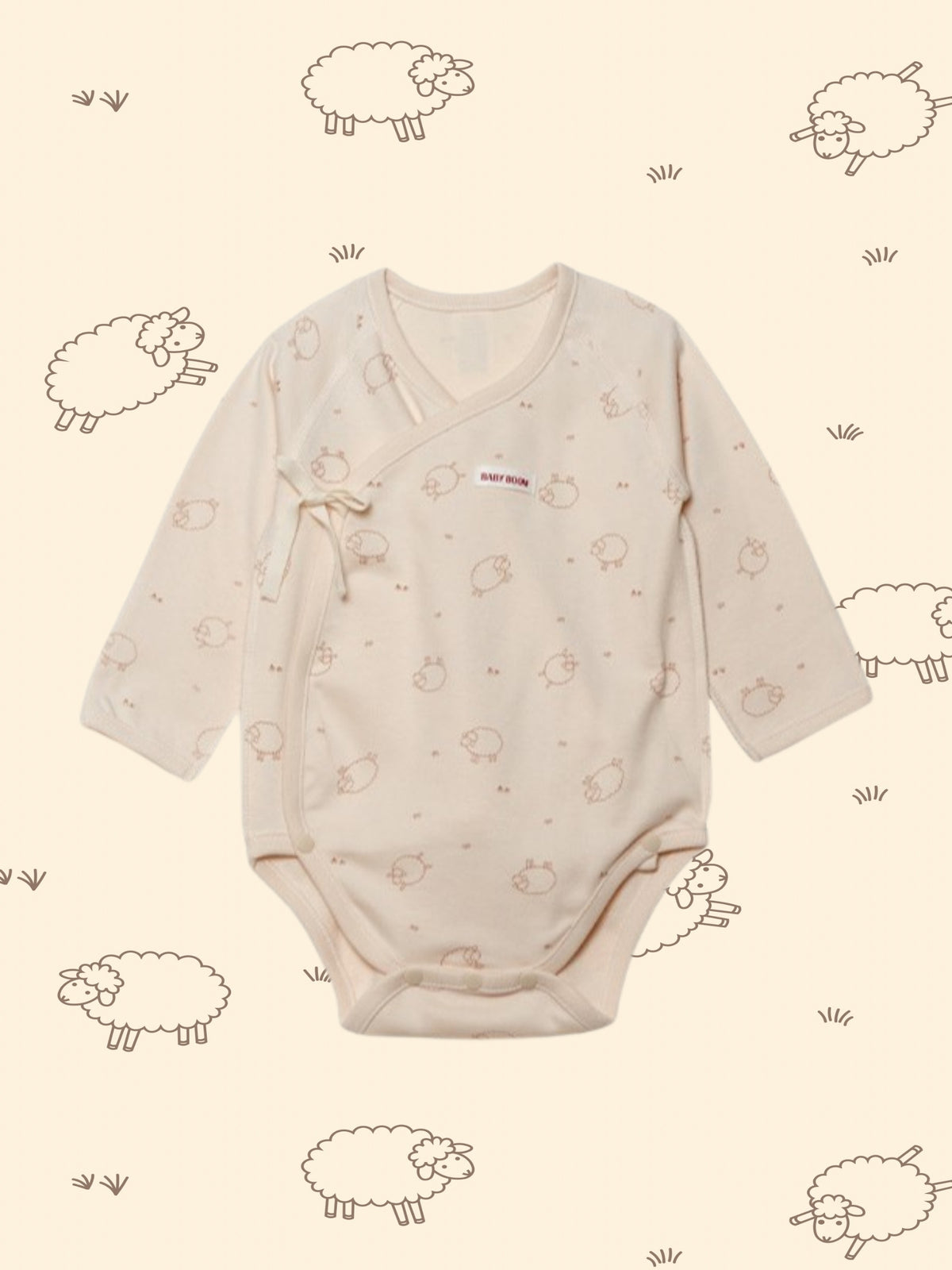 Newborn Cotton Bodysuit - Springtime Sheep (All Seasons)