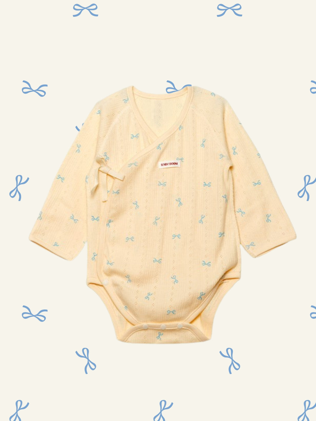 初生棉質夾衣 - 藍絲帶 (四季)