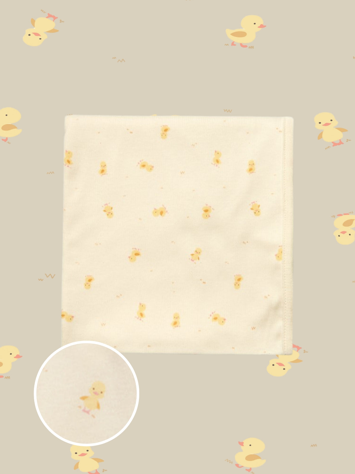 Newborn Cotton Swaddle Blanket - Cutie Little Duck (All Seasons)