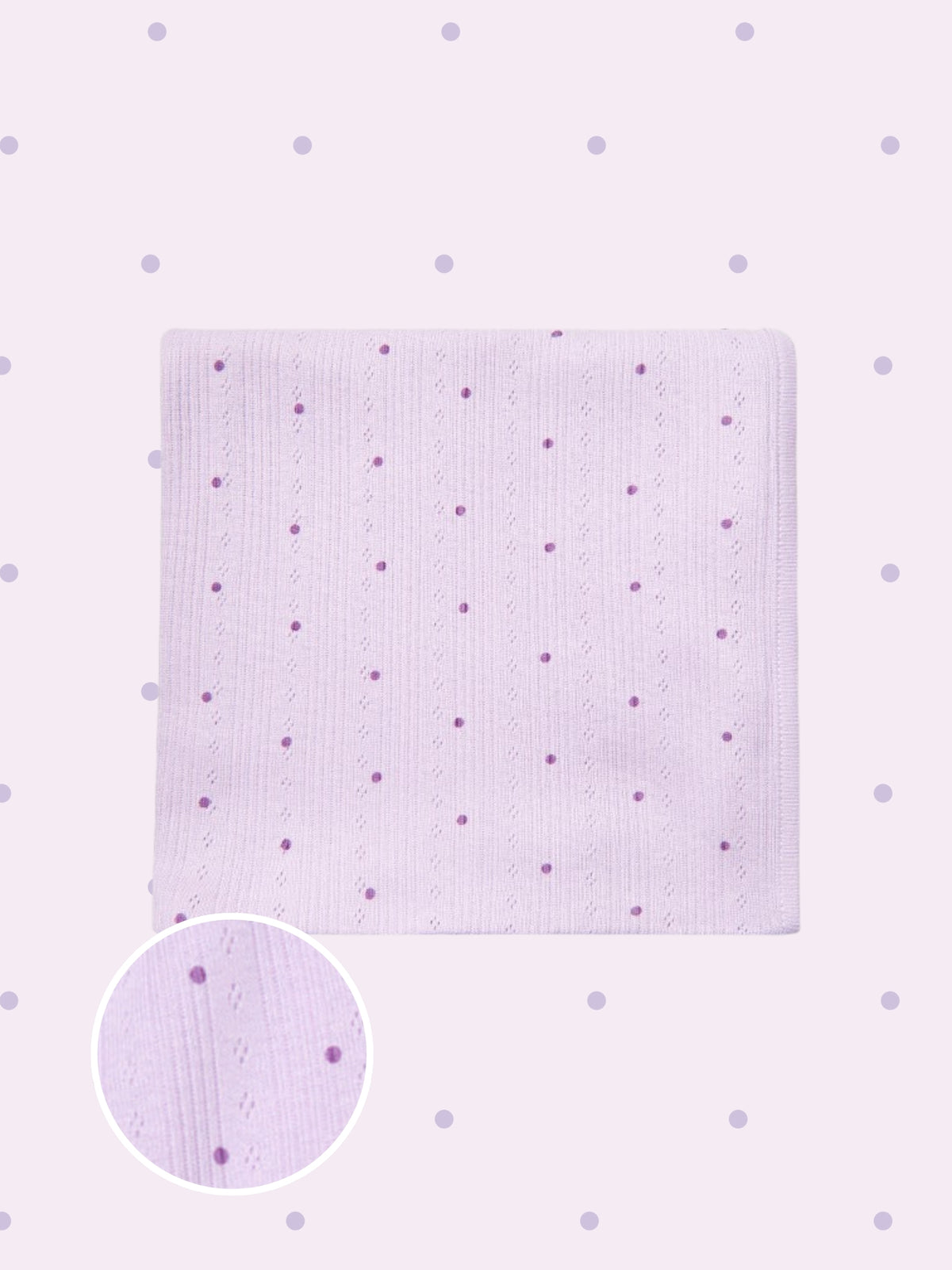 初生棉質包被 - 紫圓點 (四季)