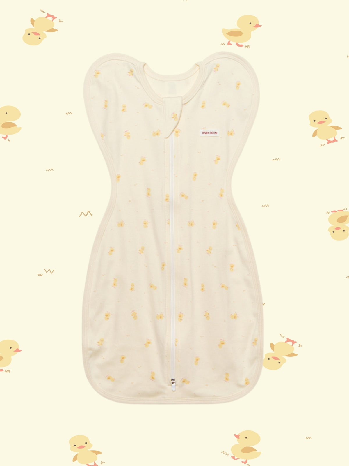 Newborn Cotton Swaddle Sleeping Bag - Cutie Little Duck (All Seasons)