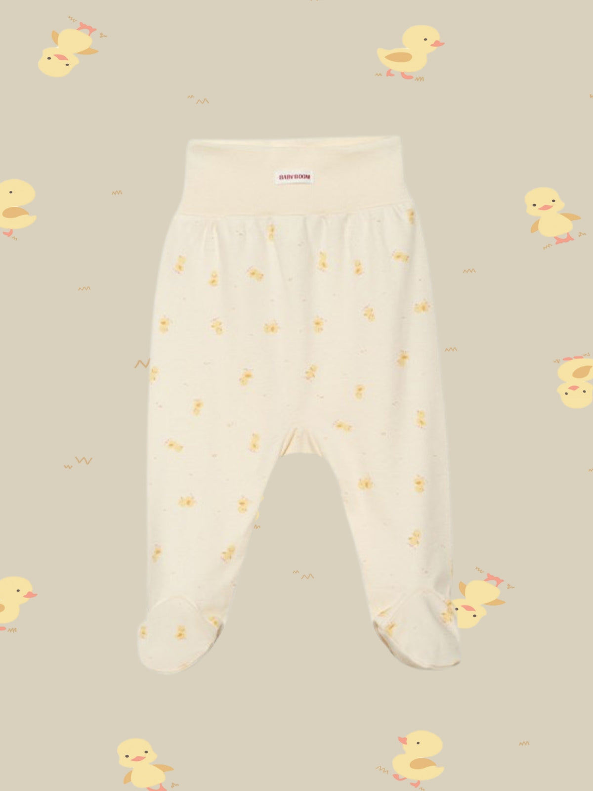 Newborn Cotton Footed Pants - Cutie Little Duck (All Seasons)