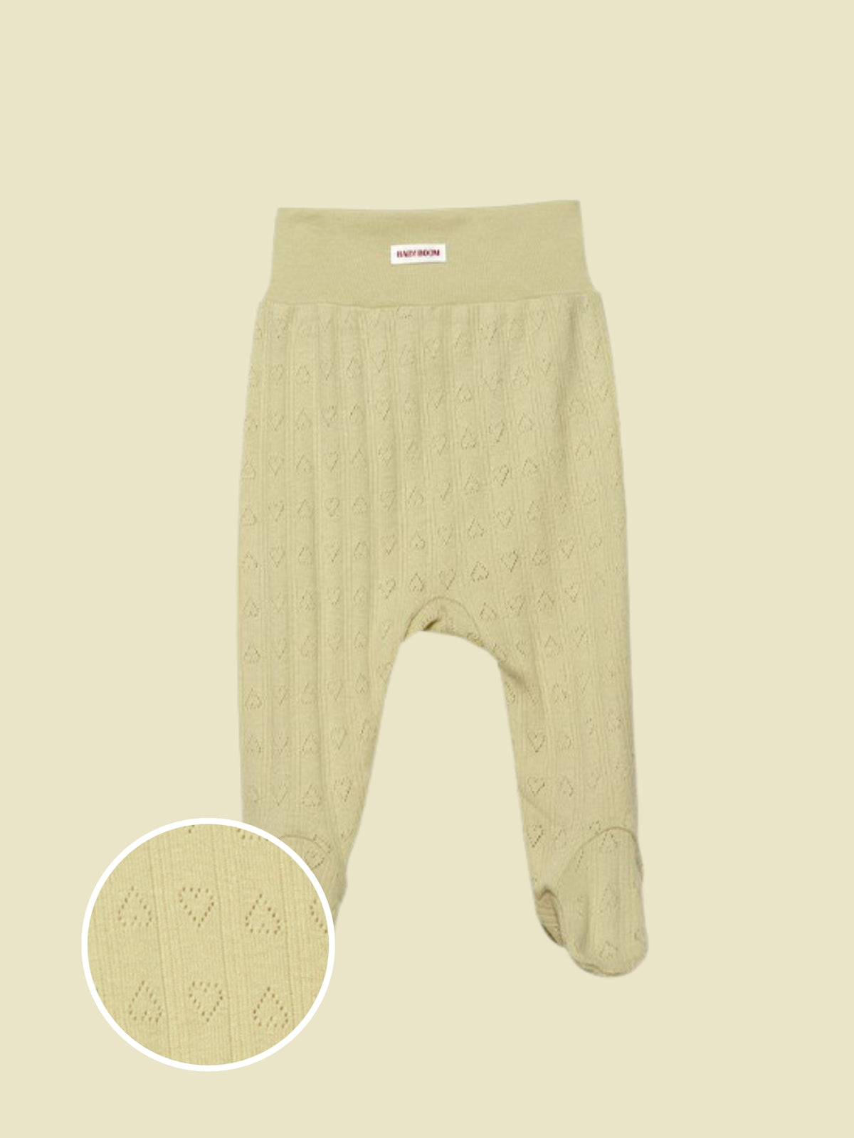 Newborn Cotton Footed Pants - Matcha (All Seasons)