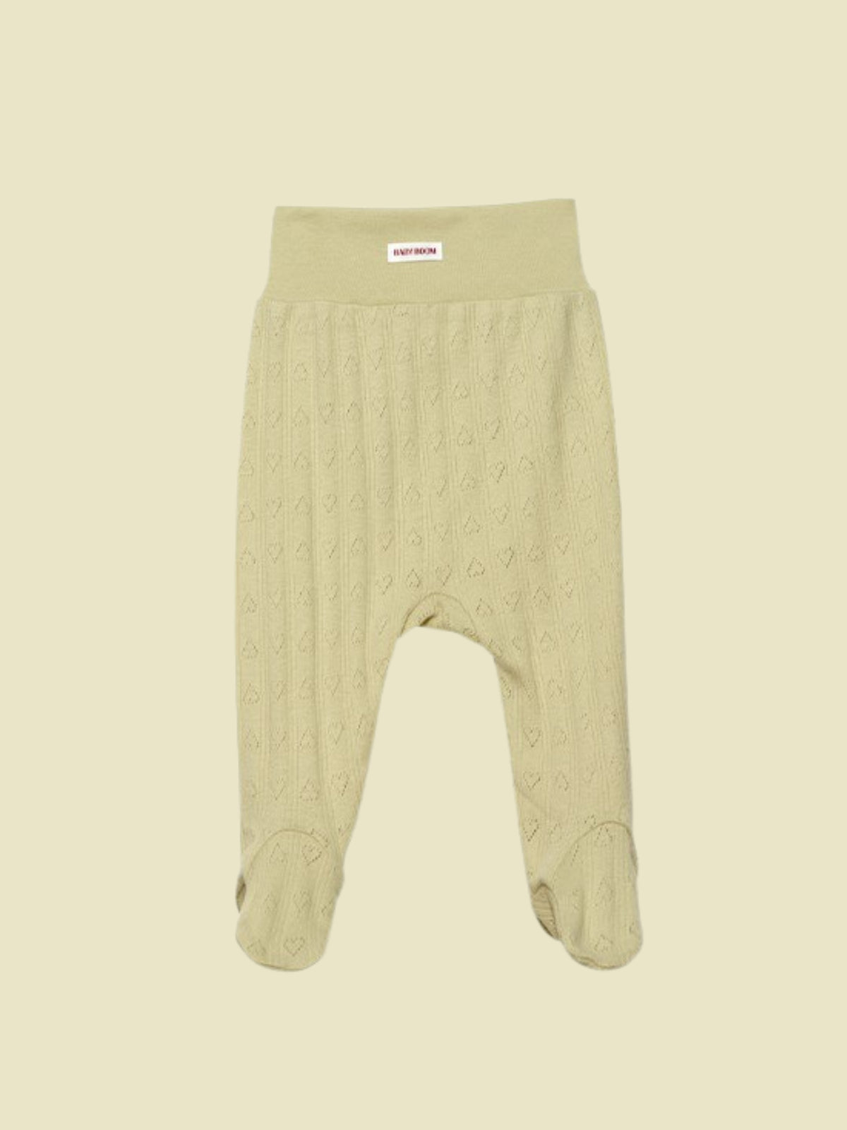 Newborn Cotton Footed Pants - Matcha (All Seasons)