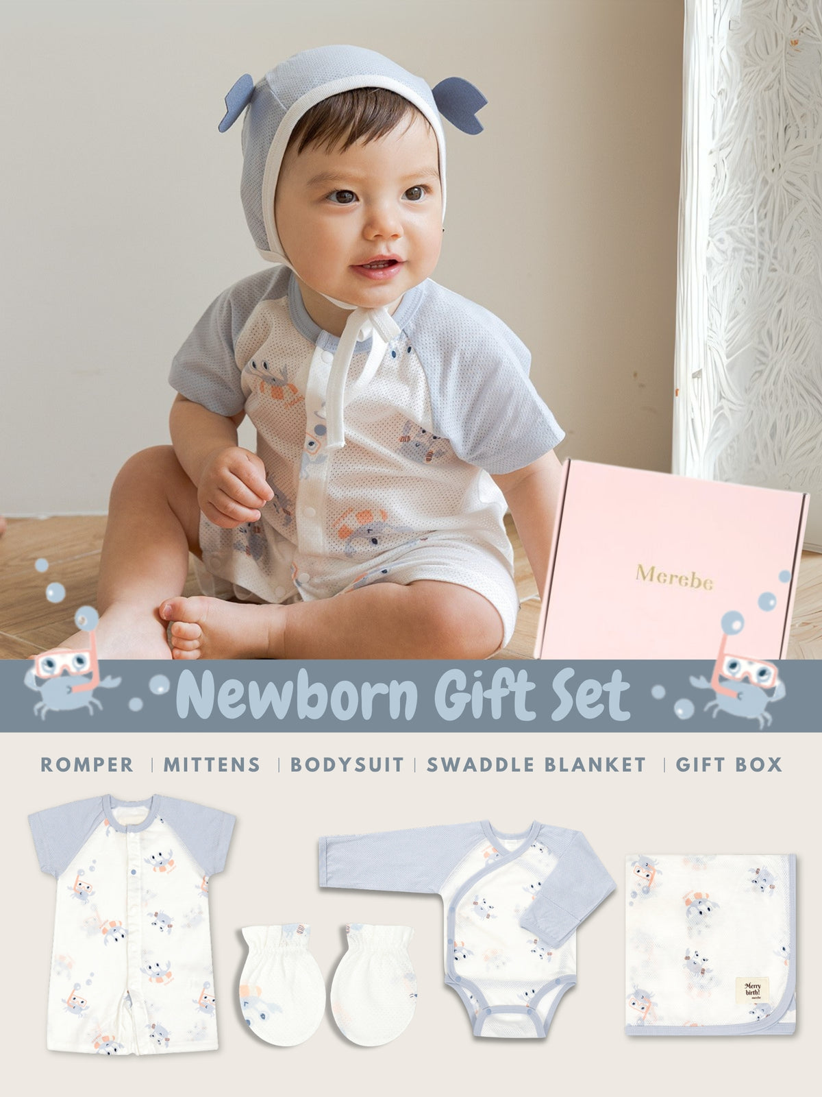 Newborn Gift Set - Crab (Summer)