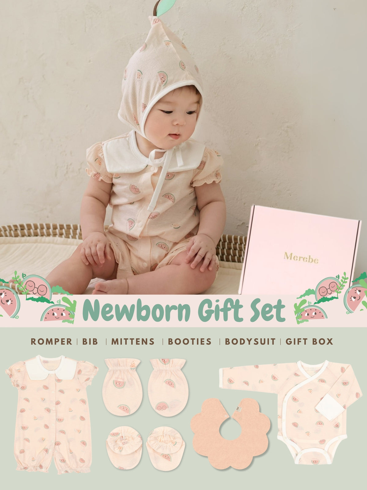 Newborn Gift Set - Sweet Watermelon (Summer)
