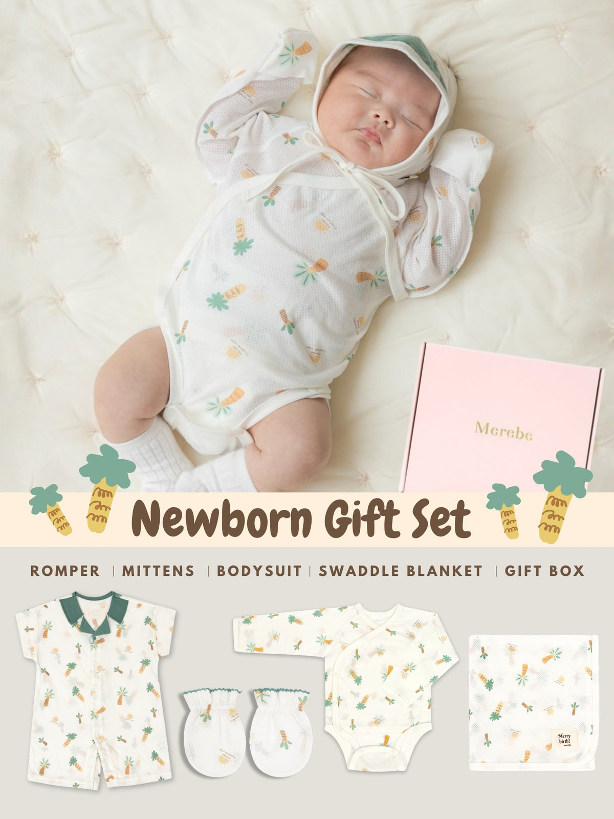 Newborn Gift Set - Palm Trees (Summer)