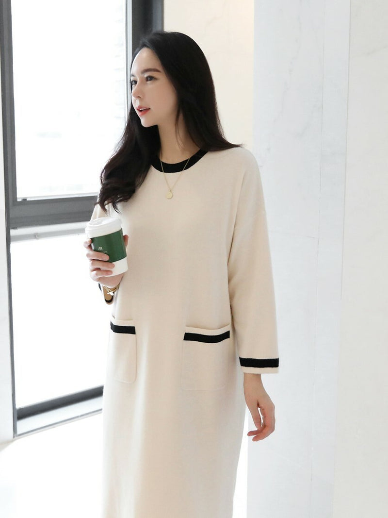 Color Block Knitted Dress