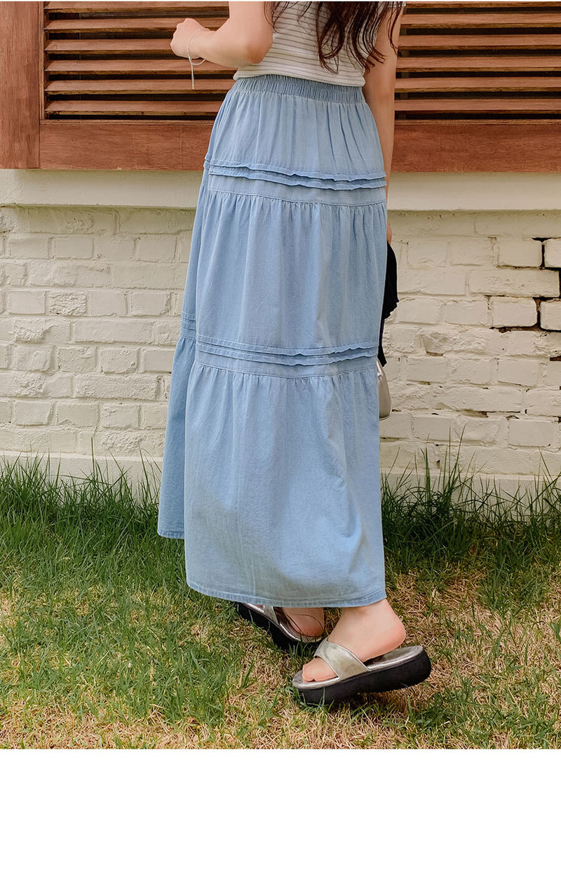 Denim Layered Skirt