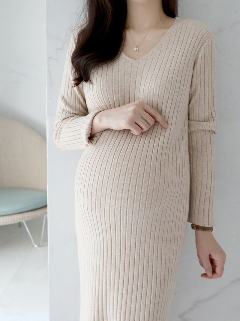 Thick Ribbed Knit Dress