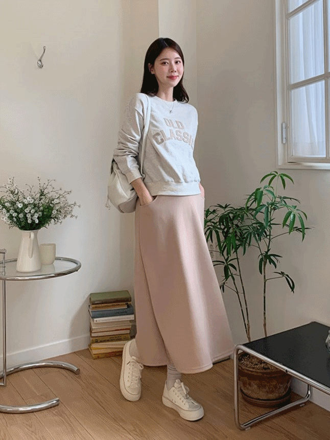 Solid Pocket Skirt with Yoga Waistband