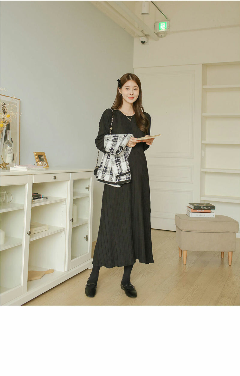 Plain Rib Maxi Dress