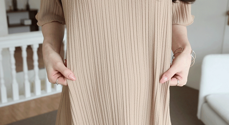 Plain Rib Maxi Dress