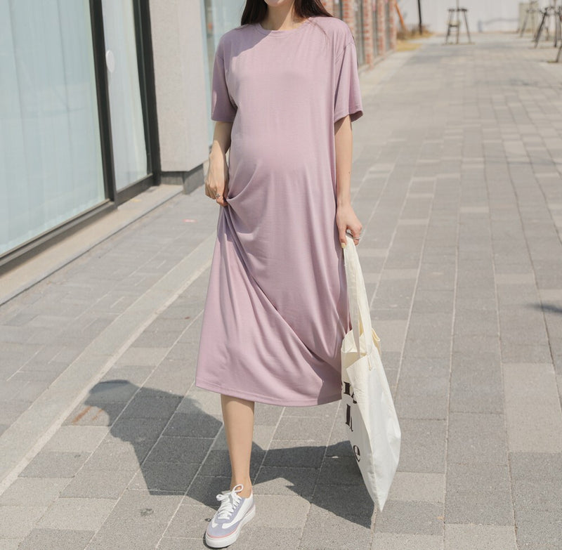 Summer Simple Solid Stretch Dress