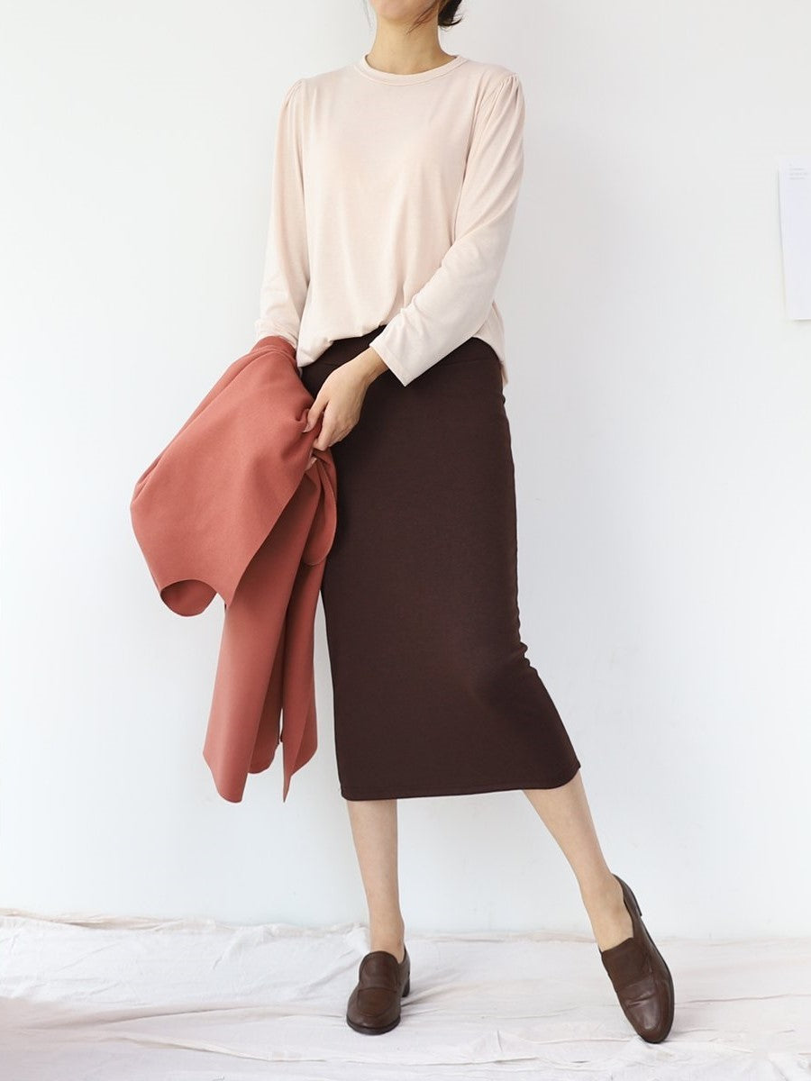 Stretch Midi Skirt