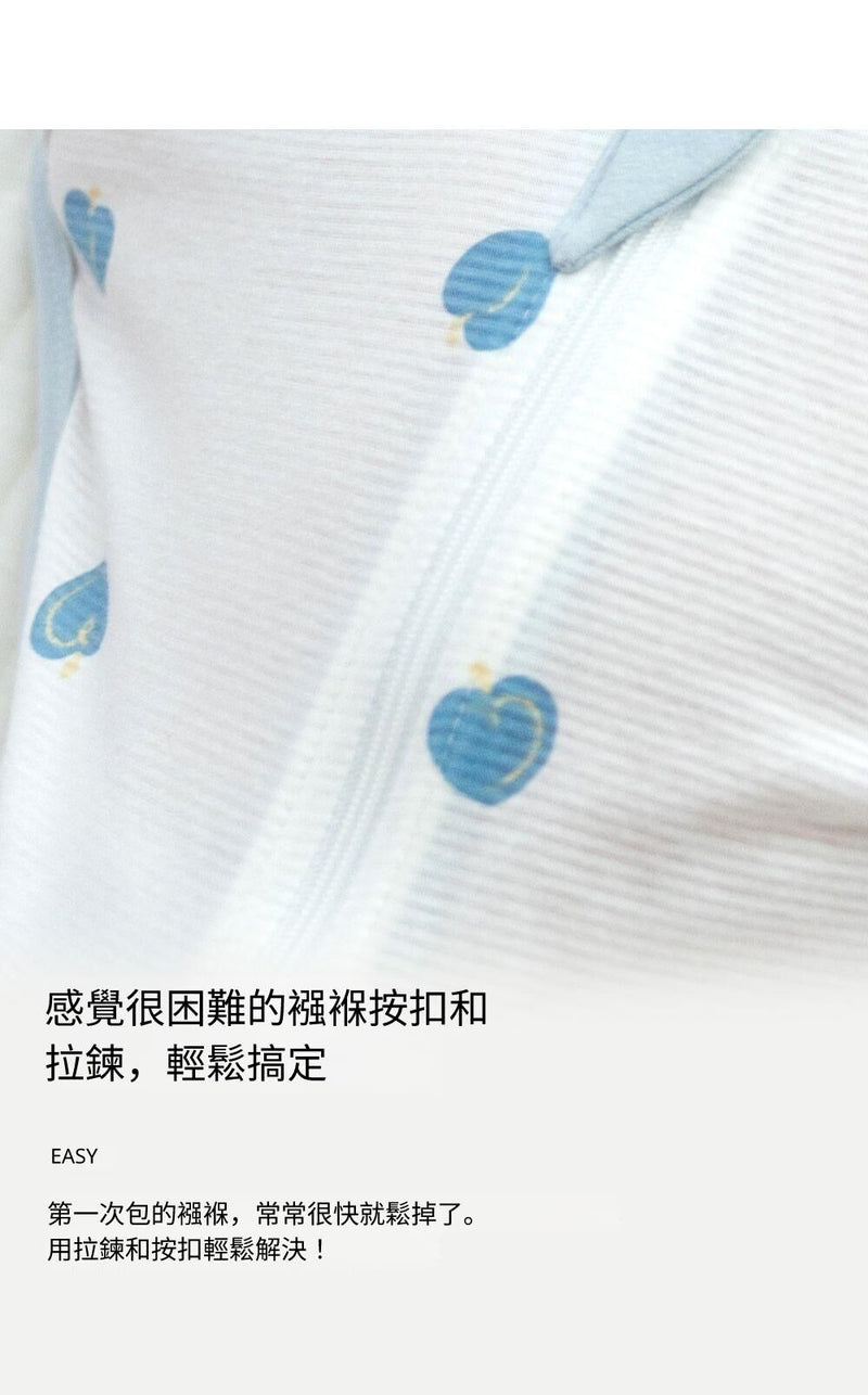 KRMB477 韓國 Merebe 初生睡袍-粒粒藍莓 (夏)