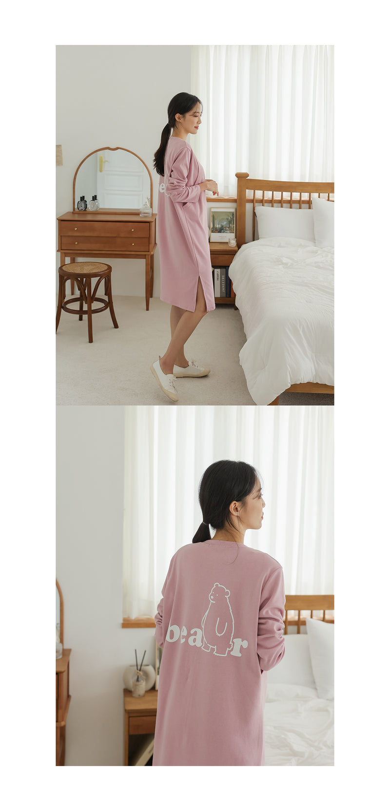Cotton Bear Printed Nursing Dress
