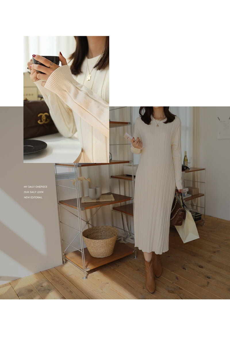 Ribbed Knit Maxi Dress