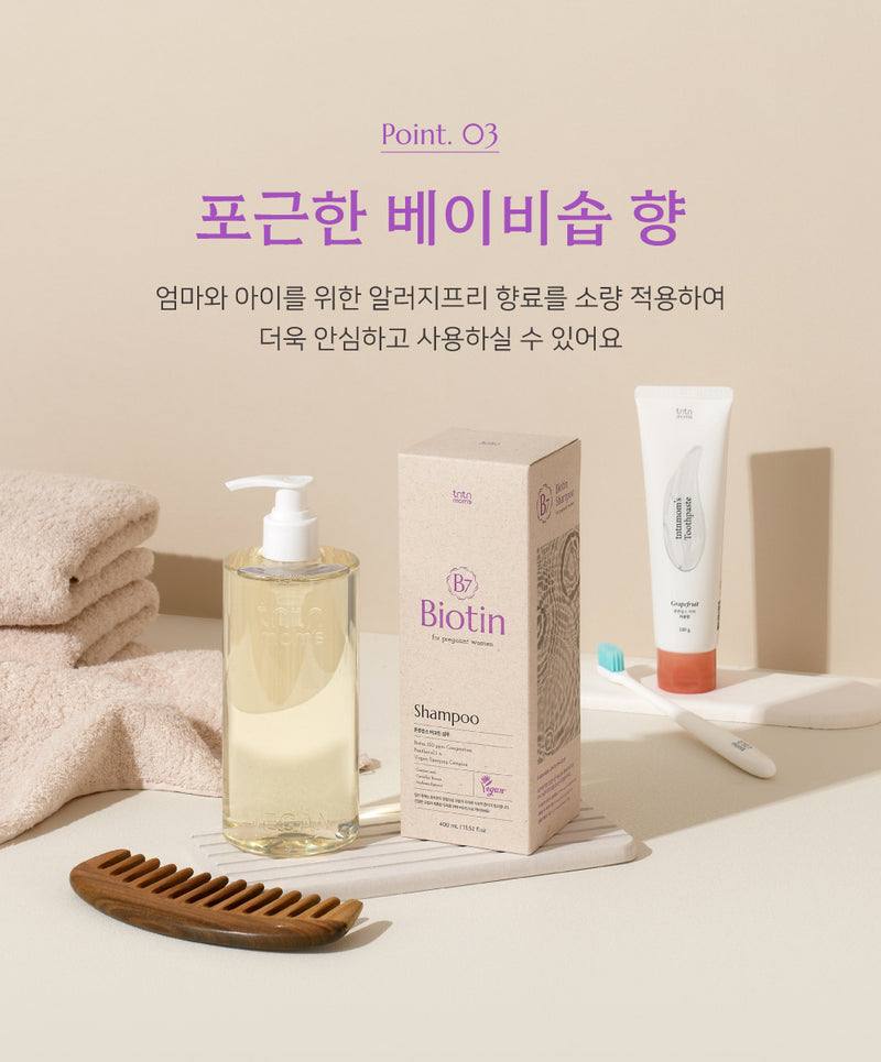 KRTN031 韓國 tntn mom's 生物素防脫髮孕婦洗髮水 400ml
