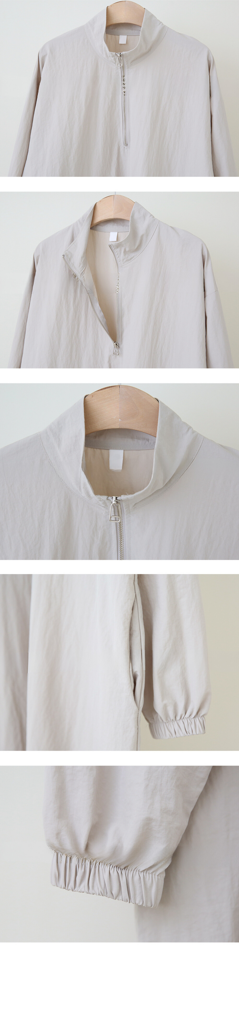 Simple Plain Color Drawstring Zip Up Dress