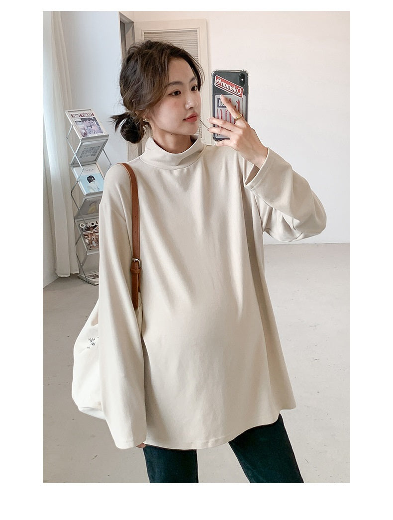 Plain Turtleneck Top