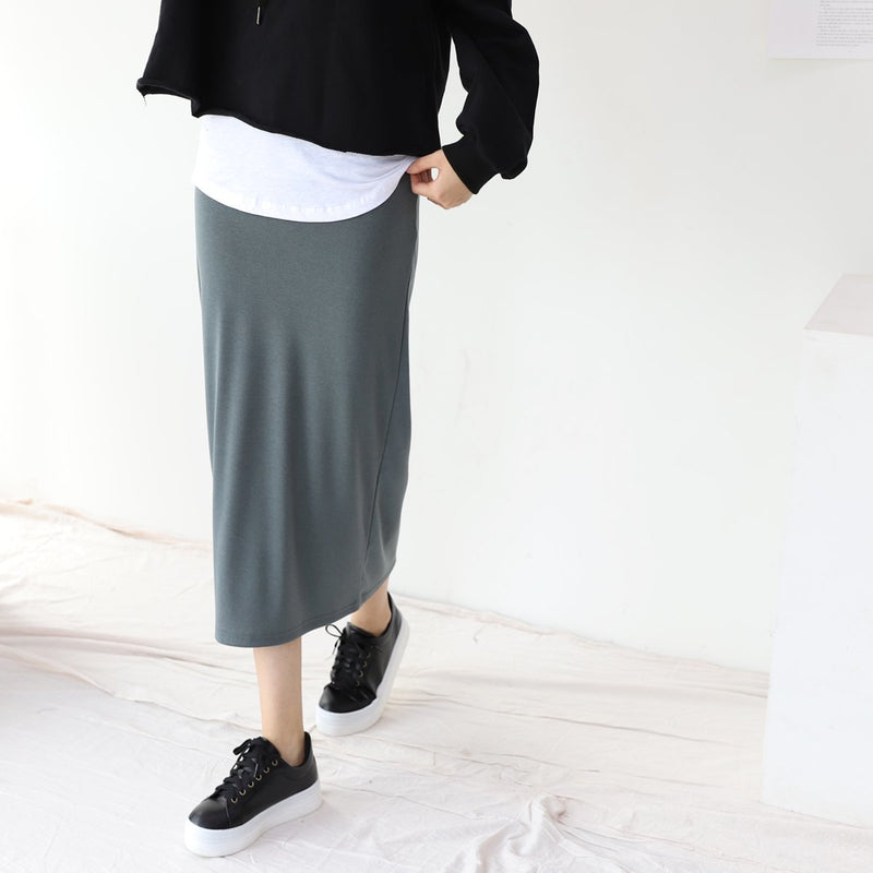 Stretch Midi Skirt