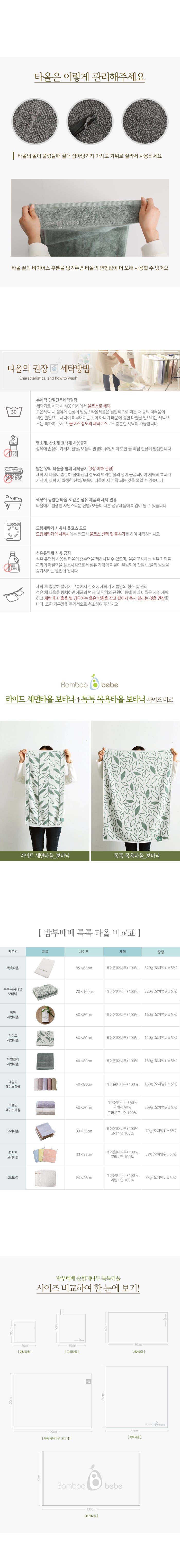 KRBA308 Korea Bamboo Bebe Bamboo Bath Towel (Botanic Pattern)