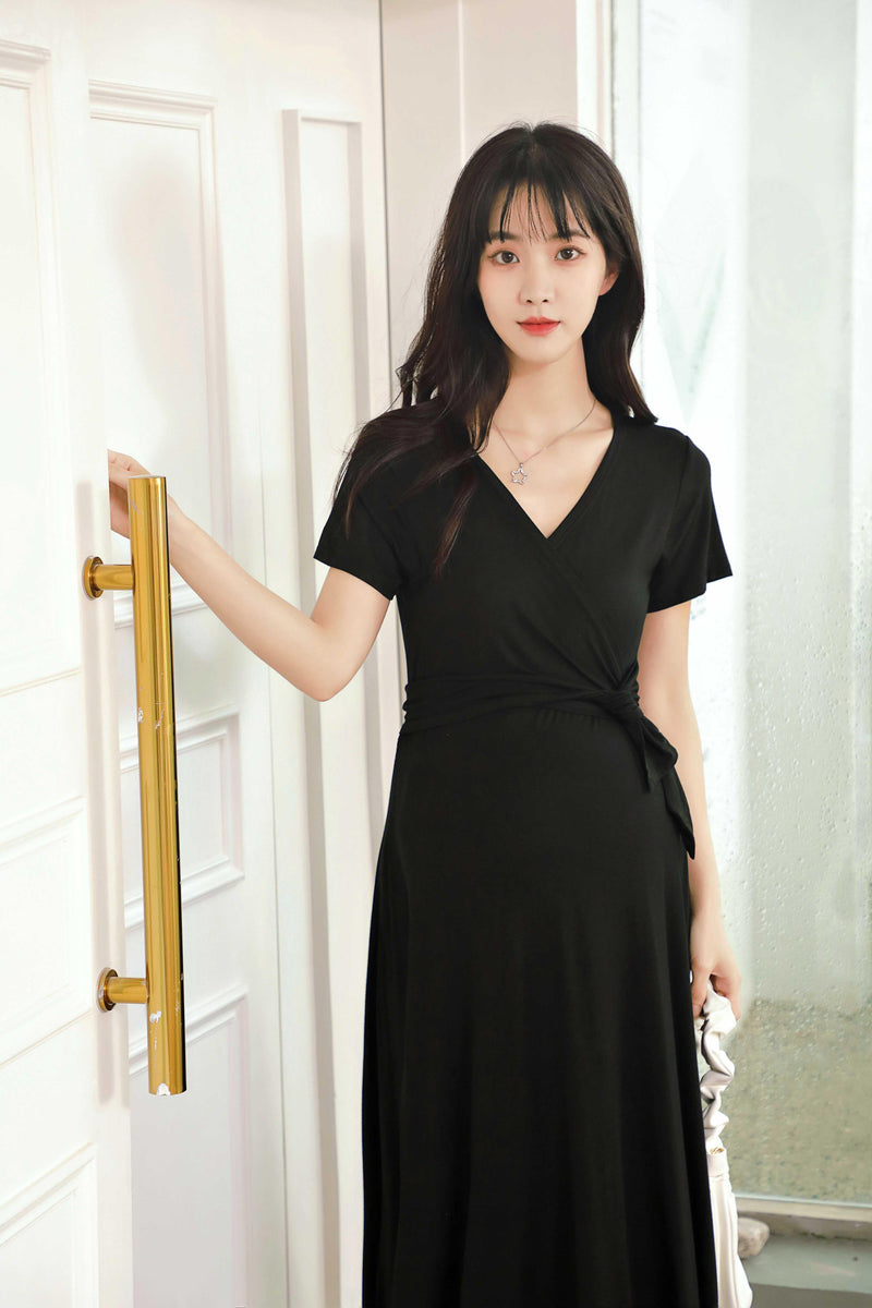 V-Neckline Wrap Dress