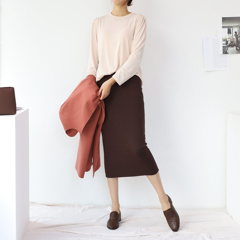Stretch Midi Skirt