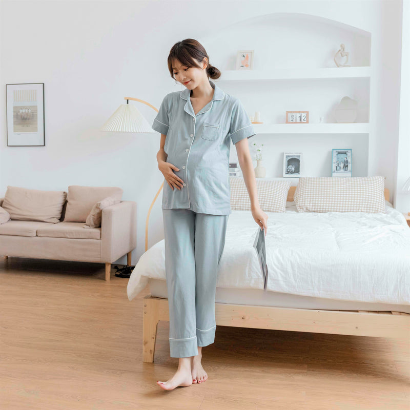 Nursing Pajama Set with Adjustable Waistband