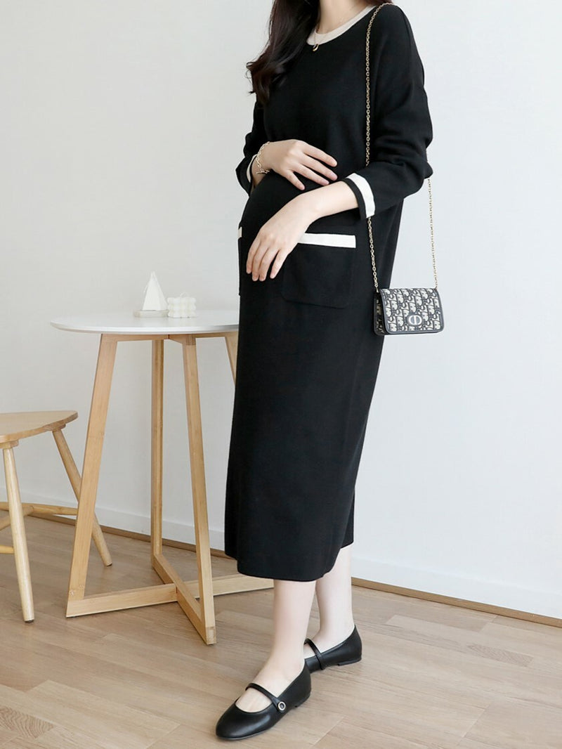 Color Block Knitted Dress