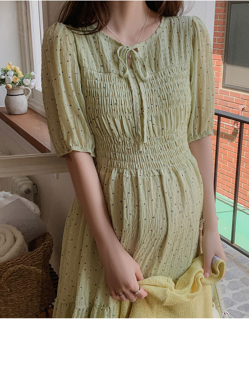 Greenery Smock Maternity Dress