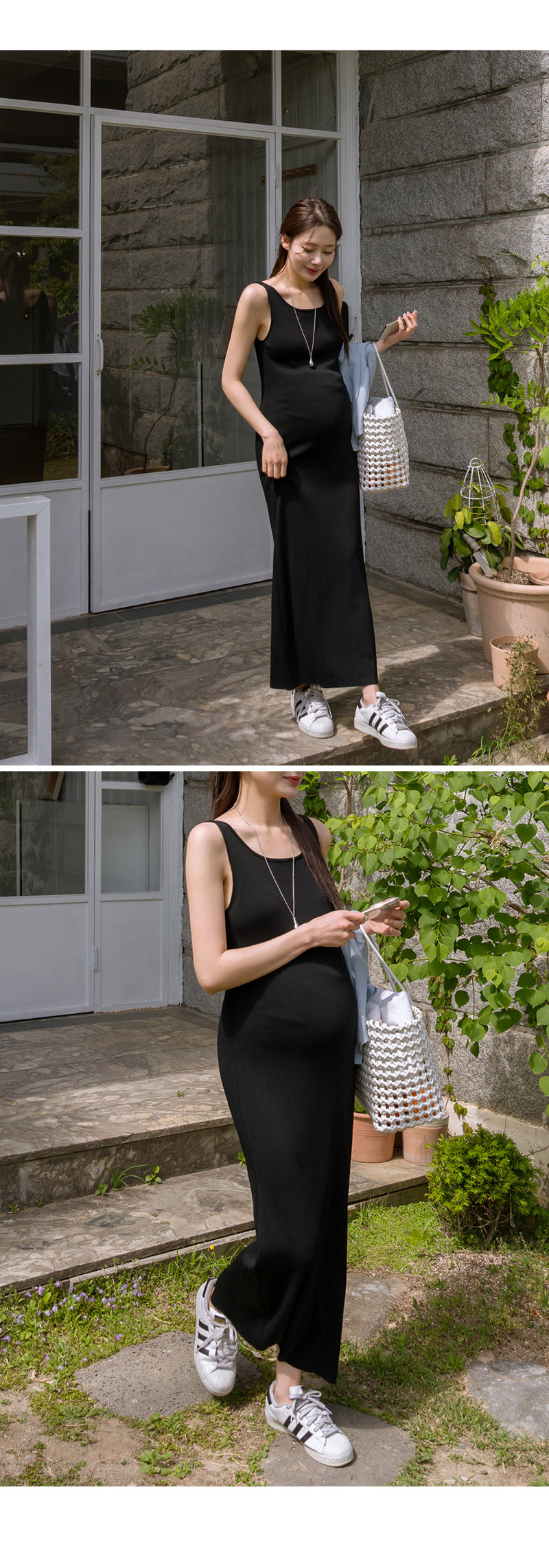 Stretch Slim-Fit Maxi Tank Dress