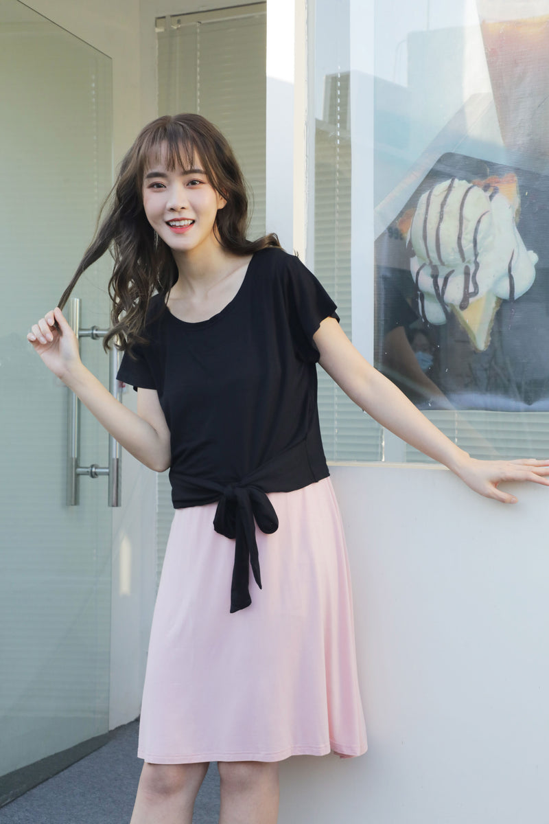 Two-Piece Contrasting Dress
