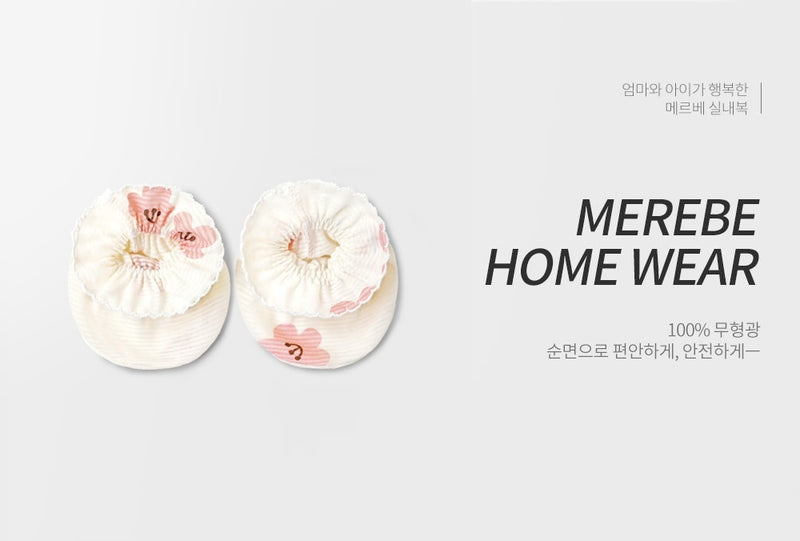 KRMB8W12F 韓國 Merebe 嬰兒腳套-粉色小花 (夏)