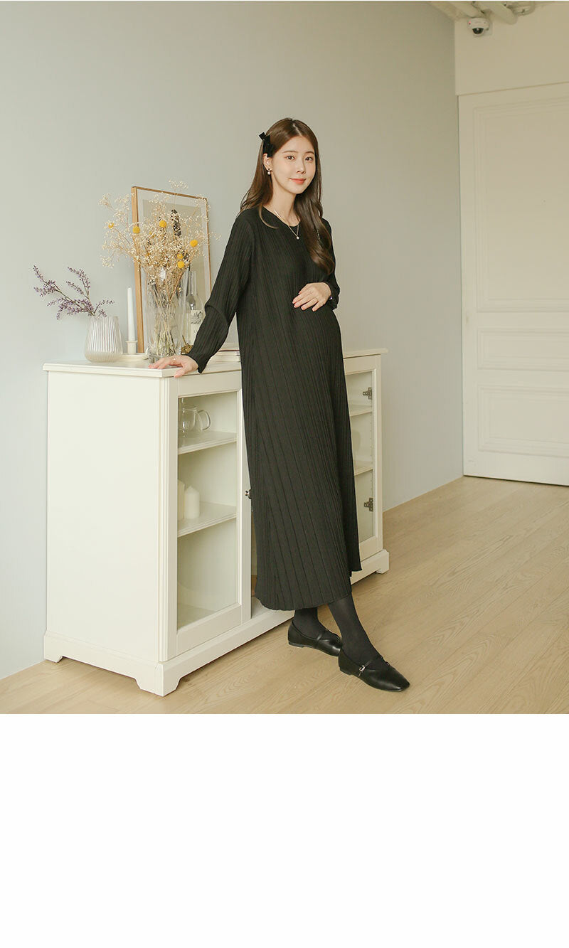 Plain Rib Maxi Dress